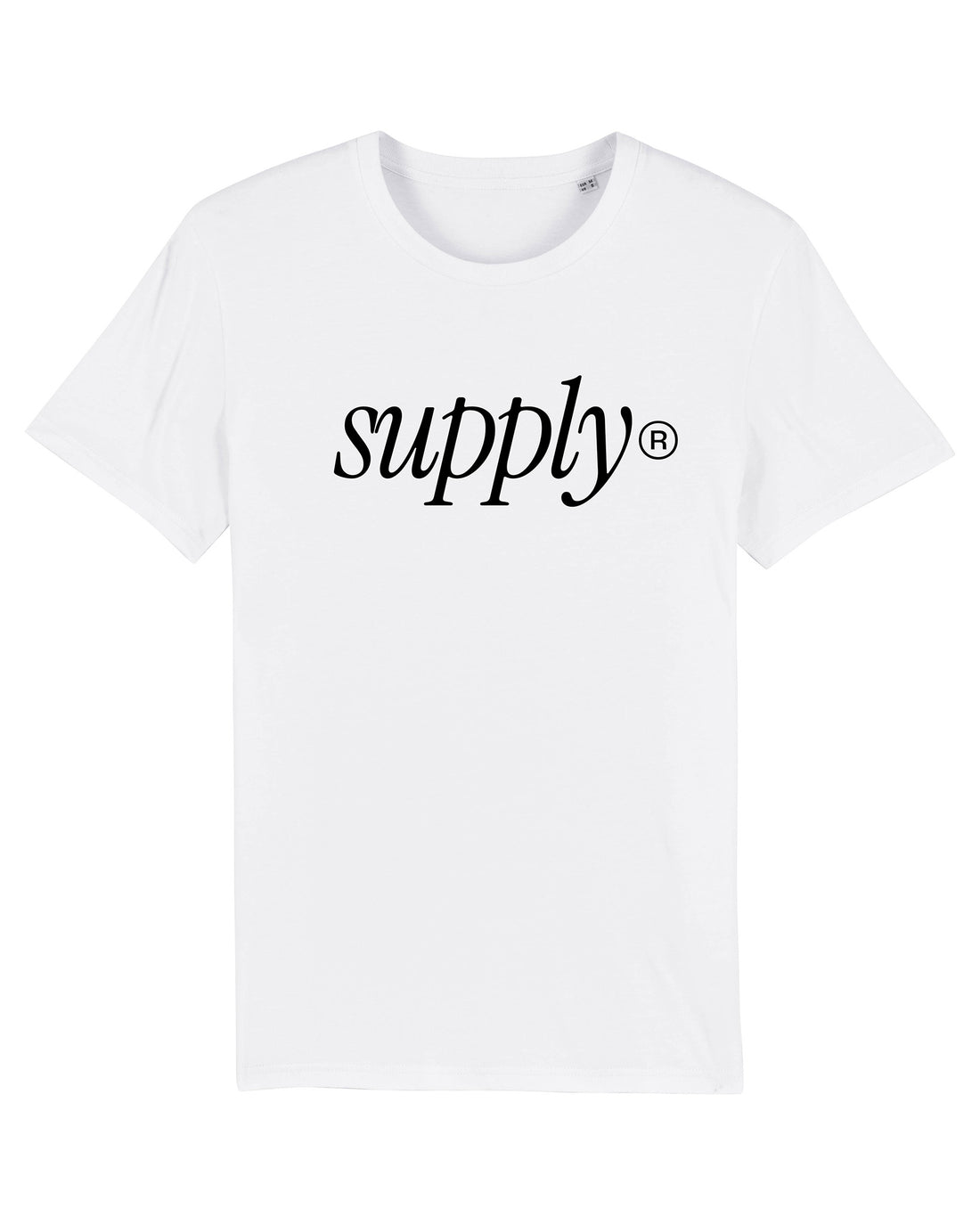 White Skater T-Shirt Supply Tribe 
Front Print