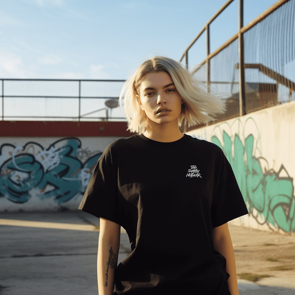 Womens Black Skater T-Shirt