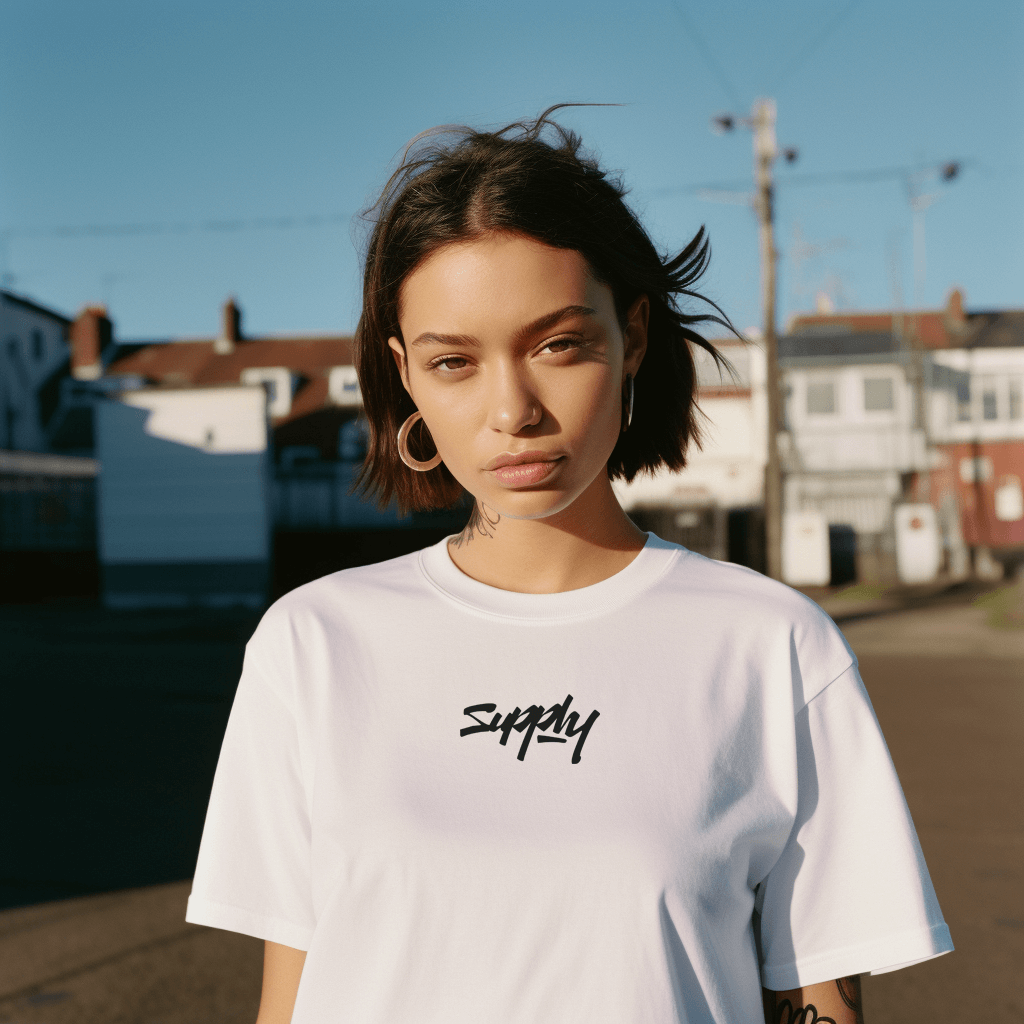 Womens White Skater T-Shirt